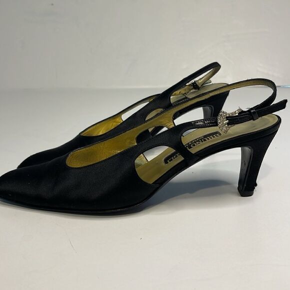 Bruno Magli Couture Satin Slingbacks AAAA - Picture 2 of 10